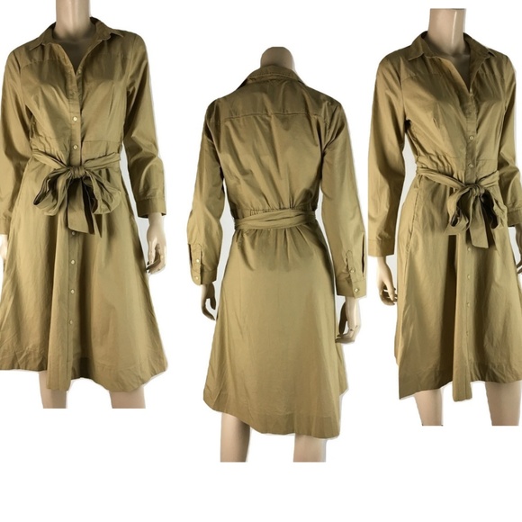 J.CREW Cotton Poplin Waist-Tie Shirt Dress NWT 8 - Picture 3 of 8